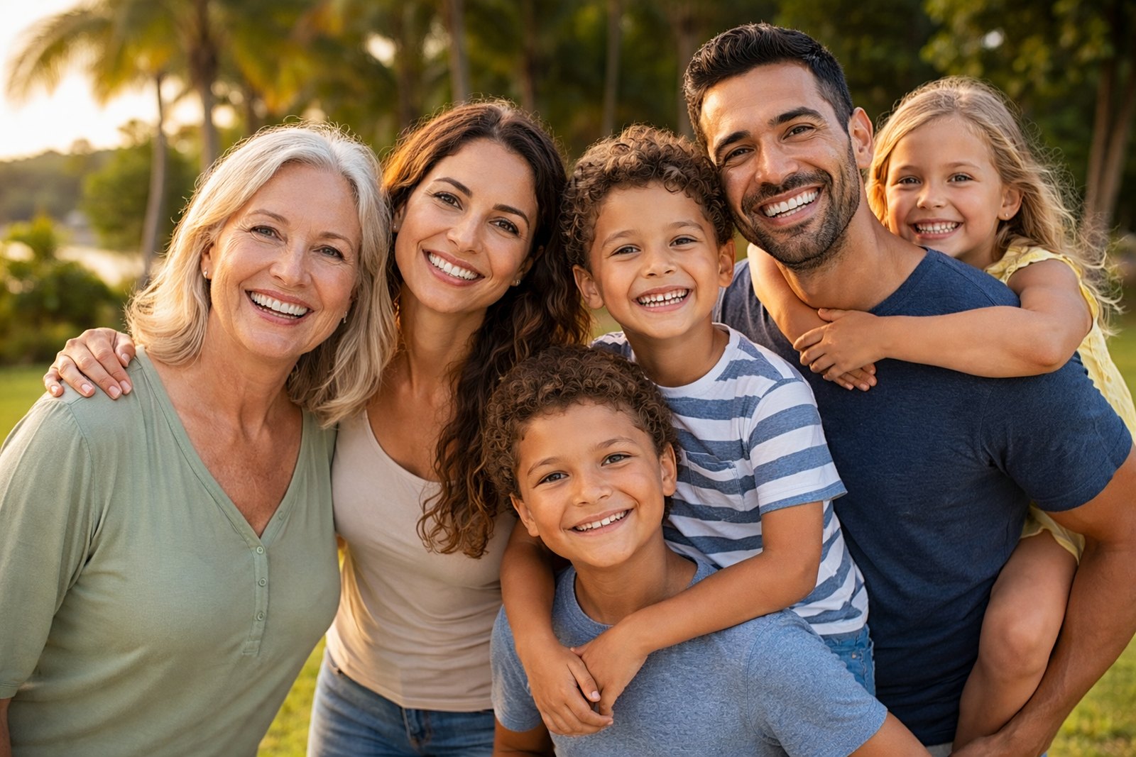 Real people of mixed ages looking comfortable and well